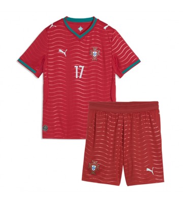 Portugal Rafael Leao #17 Hjemmebanetrøje Børn VM 2026 Kortærmet (+ Korte bukser)